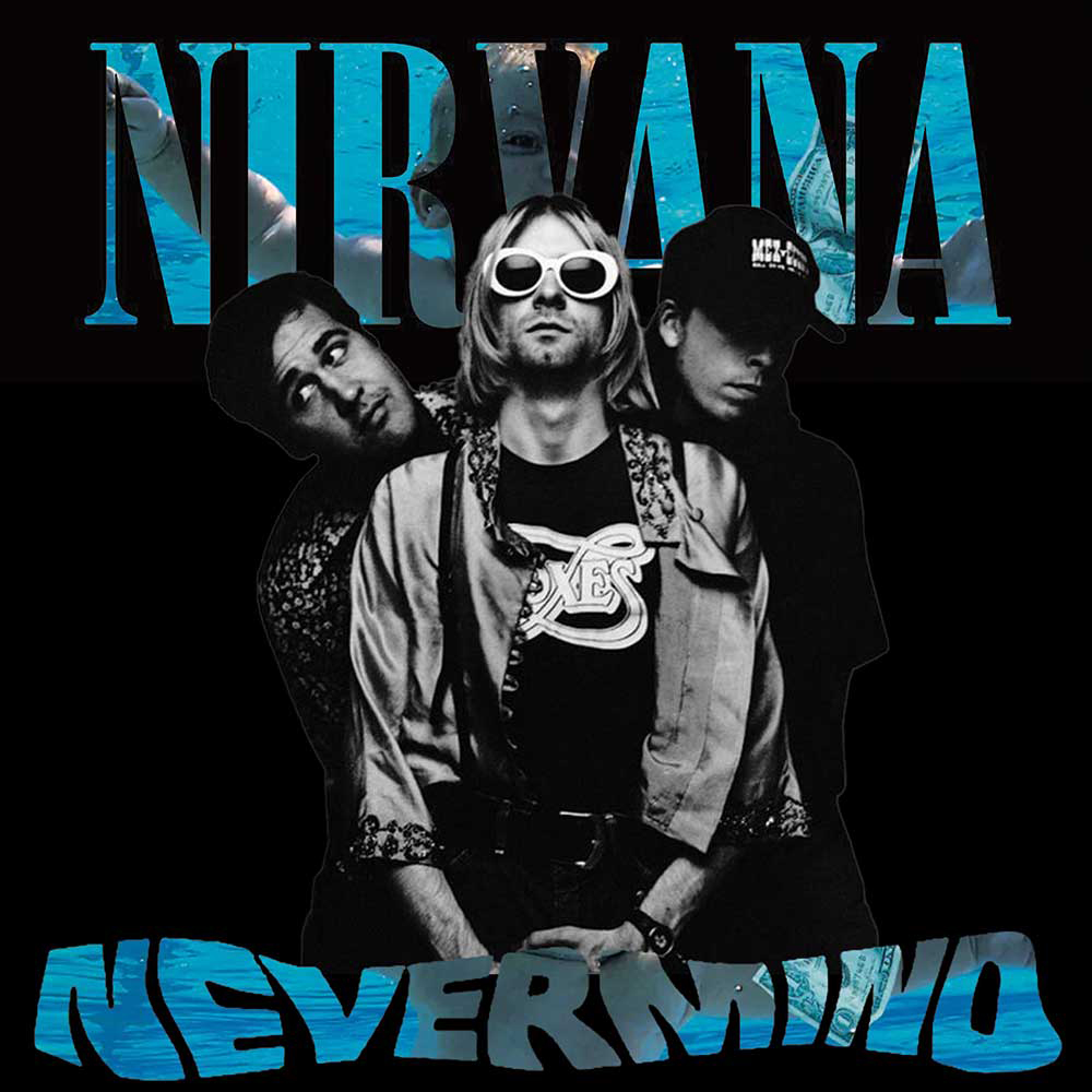 Réinterpretation de la pochette vinyl de Nirvana Nevermind